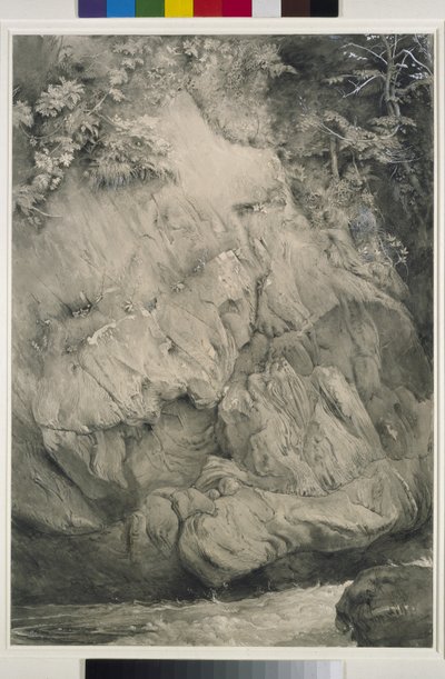 Studie eines Gneisfelsens, Glenfinlas, 1853-54 von John Ruskin